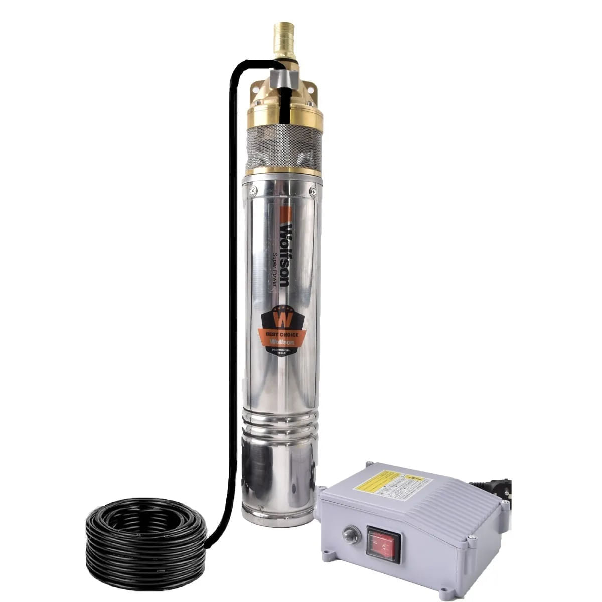 Pompa submersibila apa curata WOLFSON 4SKM-150 PRO - 1100W, 3300 l/h RESIGILAT, 1, atomico.ro
