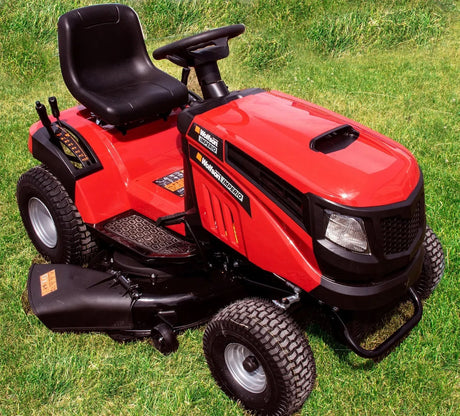 Tractorase de tuns iarba, Tractoras pentru gazon + Motocoasa de umar Wolfson - 16cp/2cp, 500cmc/52cc, latime de taiere 108cm/255mm, 12 accesorii, 4, atomico.ro