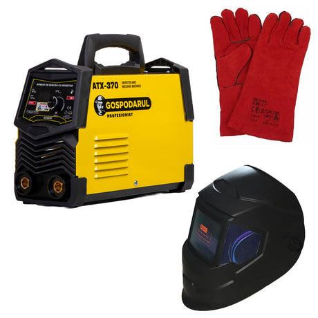 Scule si utilaje constructii, Aparat de sudura cu invertor Gospodarul Profesionist ATX370 + masca de sudura automata, manusi pentru sudura, 1, atomico.ro
