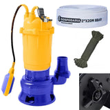 Pompa submersibila apa murdara cu tocator Kamrad + furtun 20m, cuple incluse si cordelina