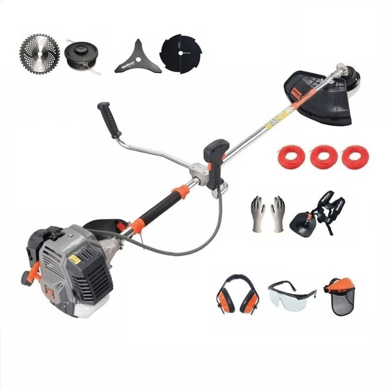 Tractoras pentru gazon + Motocoasa de umar Wolfson - 16cp/2cp, 500cmc/52cc, latime de taiere 108cm/255mm, 12 accesorii, 8, atomico.ro