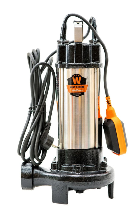 Wolfson, Pompa submersibila apa murdara cu tocator si flotor Wolfson WQW-1500D-F PRO + furtun 40m + cuple, 4, atomico.ro