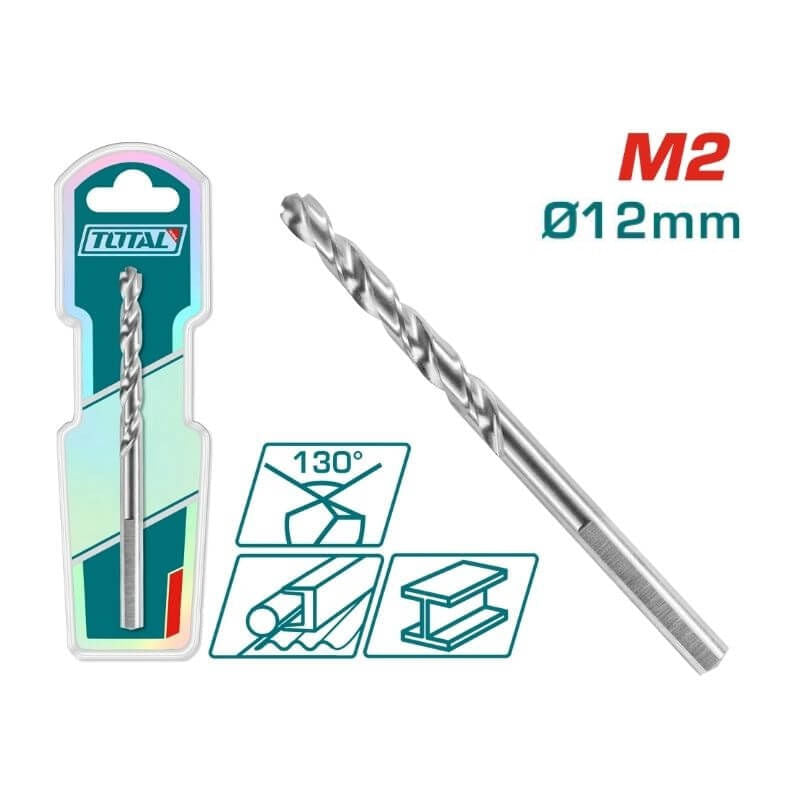 Burghiu pentru metal TOTAL HSS M2  12mm, 1, atomico.ro