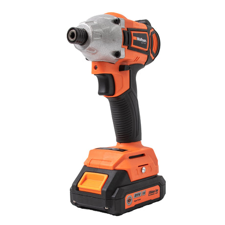 Wolfson, Masina de insurubat cu impact cu acumulator Wolfson - 21V-2.0Ah, 2 acumulatori, Hex 1/4 - RESIGILAT, 3, atomico.ro