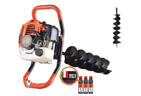 Motoburghie pe benzină, Motoburghiu foreza de pamant WOLFSON STB-52, 1470W, 52cc, include burghiu 150mm + 3 ulei 0.1L, 1, atomico.ro
