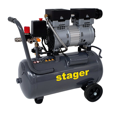 Compresoare si scule pneumatice, Compresor Stager HM24JW - 0.75cp, 24L, 165 l/min, 2, atomico.ro
