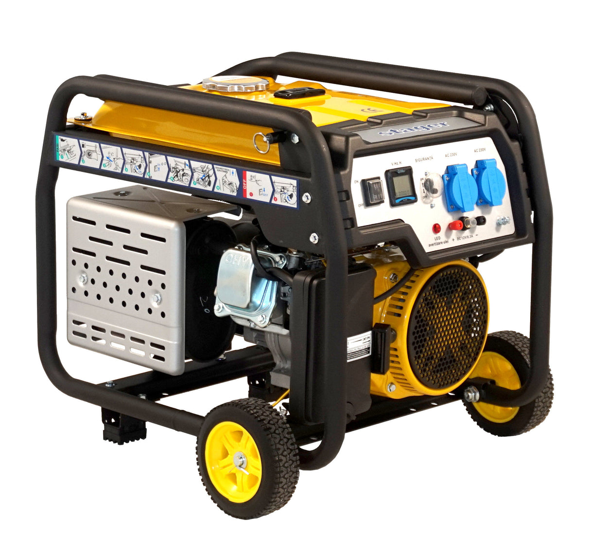 Generator monofazat open-frame Stager FD 2500, 2000W, benzina, pornire la sfoara, 2, atomico.ro