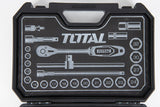 TOTAL - TRUSA DE CHEI TUBULARE 1/2 CU ANTRENOR 25 PIESE INDUSTRIAL