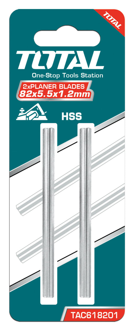 Total, Set lame rindea electrica Total Industrial - HSS -  82x5.5x1.2mm - 2 buc, 1, atomico.ro