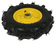 Roata roaba - TT - pentru ax 20mm - cu rulment - crampoane - 4.00-8 4PR