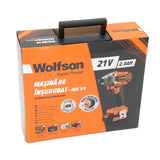 WOLFSON - Masina de insurubat cu impact cu acumulator 21V-2.0Ah Li-Ion 2 acumulatori -  Hex 1/4  -
