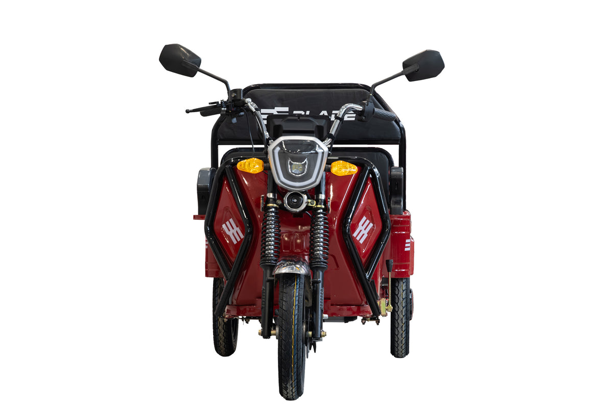 Triciclu Cargo electric BLADE Active R6 1300W, 25 km/h, autonomie pana la 50 km, baterie plumb-acid 72 V/20 Ah, capacitate maxima 500 kg, fara permis, culoare rosu, 7, atomico.ro
