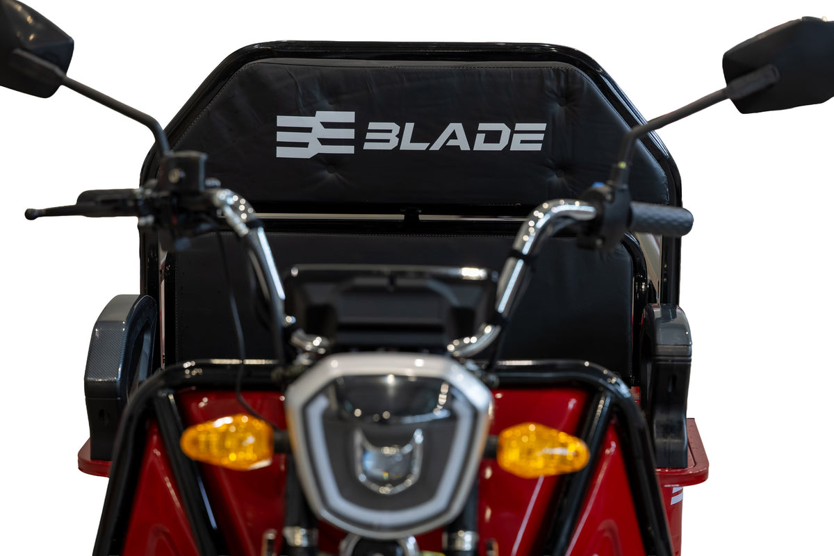 Triciclu Cargo electric BLADE Active R6 1300W, 25 km/h, autonomie pana la 50 km, baterie plumb-acid 72 V/20 Ah, capacitate maxima 500 kg, fara permis, culoare rosu, 10, atomico.ro