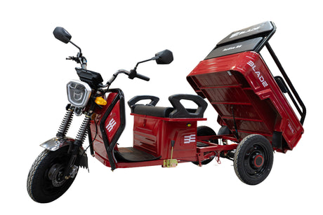 Blade, Triciclu Cargo electric BLADE Active R6 1300W, 25 km/h, autonomie pana la 50 km, baterie plumb-acid 72 V/20 Ah, capacitate maxima 500 kg, fara permis, culoare rosu, 5, atomico.ro