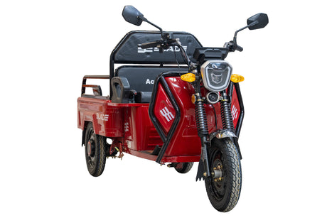 Blade, Triciclu Cargo electric BLADE Active R6 1300W, 25 km/h, autonomie pana la 50 km, baterie plumb-acid 72 V/20 Ah, capacitate maxima 500 kg, fara permis, culoare rosu, 3, atomico.ro