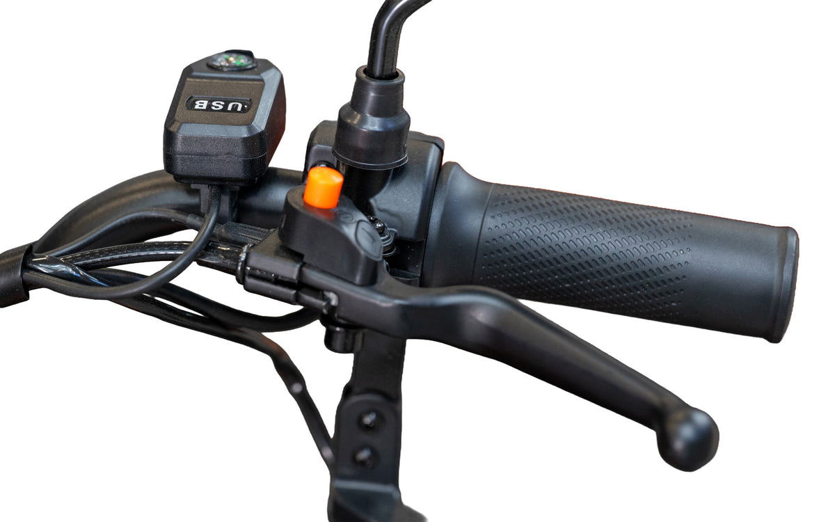 Triciclu electric BLADE DUO MAX 11, 1200W, 60V 20Ah, 25 km/h, fara permis, autonomie 50 km, 3+1 viteze, portocaliu-negru, 9, atomico.ro
