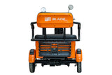 Triciclu electric Blade TRIP X2 2000 W, 25 km/h, autonomie pana la 70 km, baterie plumb- acid 72 V 20 Ah, greutate maxima 160  kg, Fara permis, negru-portocaliu