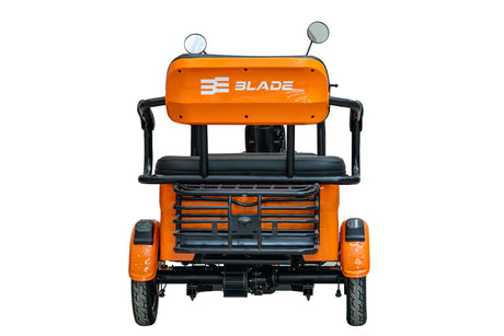 Blade, Triciclu electric Blade TRIP X2 2000 W, 25 km/h, autonomie pana la 70 km, baterie plumb- acid 72 V 20 Ah, greutate maxima 160  kg, Fara permis, negru-portocaliu, 4, atomico.ro