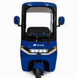 Triciclu electric pentru 2 persoane BLADE CAB X3, 1200W, 25 km/h, autonomie pana la 70 km, baterie 72V 20Ah, cu acoperis, Albastru/Negru