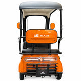 Triciclu electric pentru 2 persoane BLADE CAB X3, 1200W, 25 km/h, autonomie pana la 70 km, baterie 72V 20Ah, cu acoperis, Portocaliu/Negru