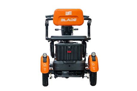 Blade, Triciclu electric persoane BLADE VIVA 14, 1200W, 60V 20Ah, 25 km/h, fara permis, autonomie 50 km, portocaliu-negru, 5, atomico.ro