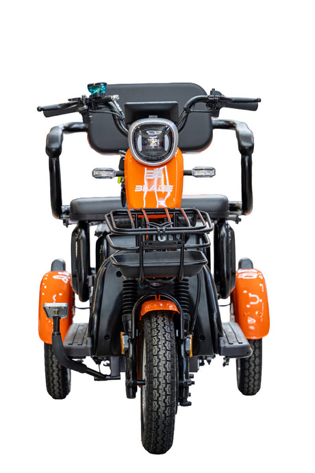 Blade, Triciclu electric persoane BLADE VIVA 14, 1200W, 60V 20Ah, 25 km/h, fara permis, autonomie 50 km, portocaliu-negru, 6, atomico.ro