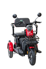 Triciclu electric persoane BLADE VIVA 14, 1200W, 60V 20Ah, 25 km/h, fara permis, autonomie 50 km, rosu-negru