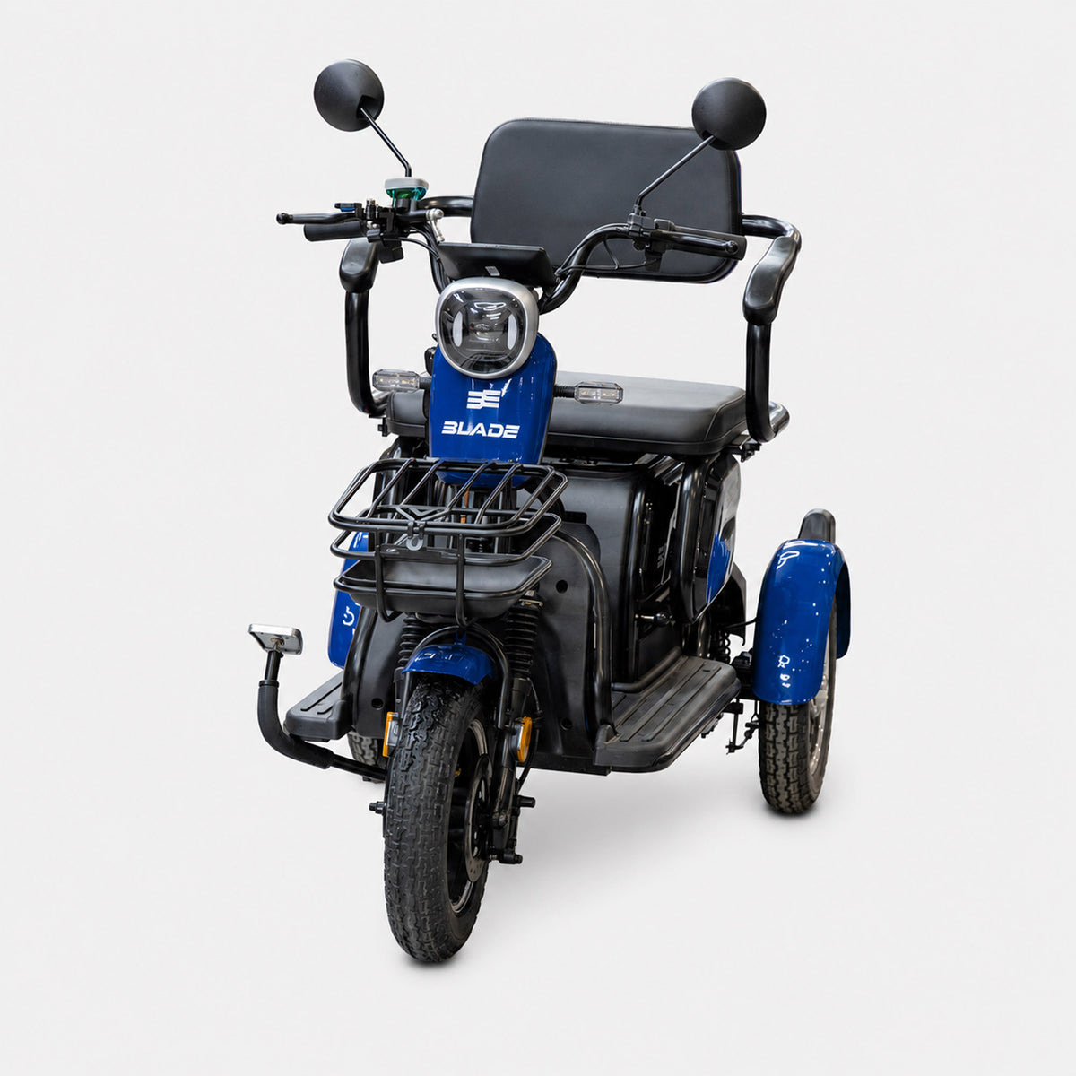 Triciclu electric persoane BLADE VIVA 14, 1200W, 60V 20Ah, 25 km/h, fara permis, autonomie 50 km, albastru-negru, 6, atomico.ro