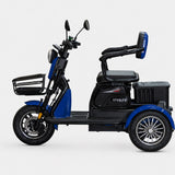 Triciclu electric persoane BLADE VIVA 14, 1200W, 60V 20Ah, 25 km/h, fara permis, autonomie 50 km, albastru-negru