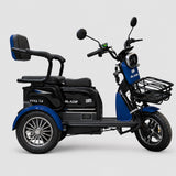 Triciclu electric persoane BLADE VIVA 14, 1200W, 60V 20Ah, 25 km/h, fara permis, autonomie 50 km, albastru-negru
