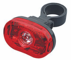 Piese de schimb, Stop bicicleta Tent cu 3 LED-uri rosii, LED central 0.5W, 2 functii, prindere tija sa 25.4–31.8 mm, structura rezistenta, atomico.ro