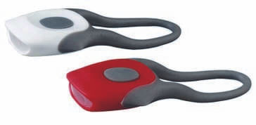 Piese de schimb, Set lumini bicicleta silicon Twins, 2 LED-uri albe + 2 LED-uri rosii super bright, 2 functii, atomico.ro