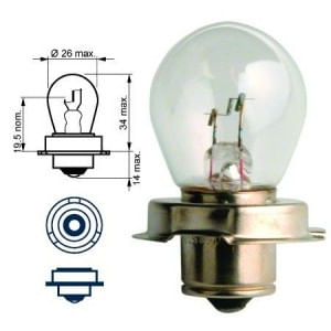 Piese scuter, Bec far tip - fusta mare p26s 12v 15w, 2, atomico.ro