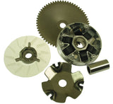 VARIATOR GY6 COMPLET GY6 50 role + ghiduri + bucsa + paleta racire + fulie dintata + pinion cuplaj 