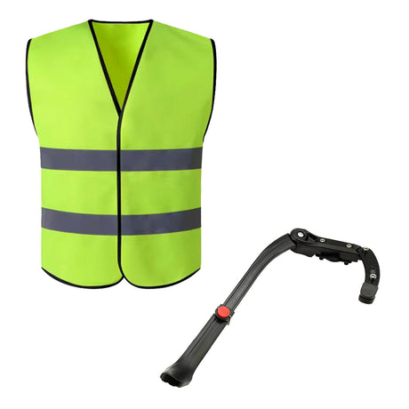 Produse, Cric bicicleta reglabil aliaj, compatibil 24-31 inch + Vesta reflectorizanta, 1, atomico.ro