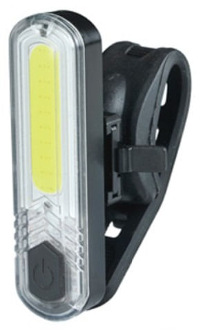 Accesorii pentru biciclete, Far lanterna Cavalier cu 10 LED-uri COB albe, 60 lumeni, 4 moduri iluminare, baterie reincarcabila USB, atomico.ro
