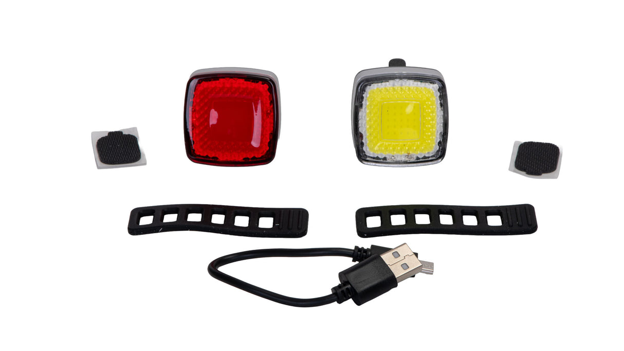Set lumini bicicleta COB (reincarcabil USB), 2, atomico.ro