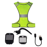 Semnalizare bicicleta (reincarcabil USB) + Ham reflectorizant