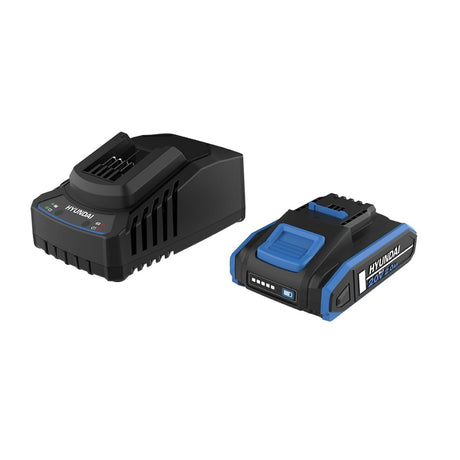 Acumulatori si incarcatoare, Set acumulator Hyundai 2ah 20V + incarcator Hyundai 2A 20V, atomico.ro