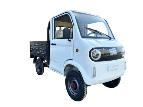 Mașini electrice fără permis, Masina Pickup Cargo electric fara permis BLADE - CARGO PRO 12, 3000W, 25 km/h, 72V 100Ah, 800 kg sarcina, autonomie 100 km, alb-negru, 2, atomico.ro