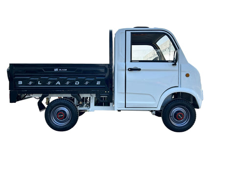 Mașini electrice fără permis, Masina Pickup Cargo electric fara permis BLADE - CARGO PRO 12, 3000W, 25 km/h, 72V 100Ah, 800 kg sarcina, autonomie 100 km, alb-negru, 5, atomico.ro