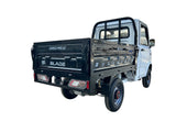 Masina Pickup Cargo electric fara permis BLADE - CARGO PRO 12, 3000W, 25 km/h, 72V 100Ah, 800 kg sarcina, autonomie 100 km, alb-negru