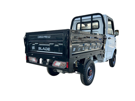 Mașini electrice fără permis, Masina Pickup Cargo electric fara permis BLADE - CARGO PRO 12, 3000W, 25 km/h, 72V 100Ah, 800 kg sarcina, autonomie 100 km, alb-negru, 7, atomico.ro