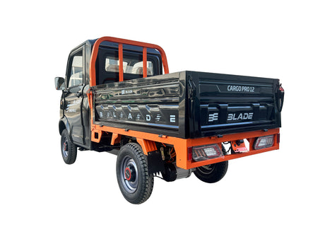 Mașini electrice fără permis, Masina Pickup Cargo electric fara permis BLADE - CARGO PRO 12, 3000W, 25 km/h, 72V 100Ah, 800 kg sarcina, autonomie 100 km, negru-portocaliu, 7, atomico.ro