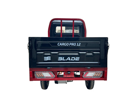 Mașini electrice fără permis, Masina Pickup Cargo electric fara permis BLADE - CARGO PRO 12, 3000W, 25 km/h, 72V 100Ah, 800 kg sarcina, autonomie 100 km, negru-rosu, 8, atomico.ro