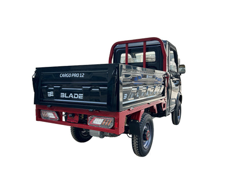 Mașini electrice fără permis, Masina Pickup Cargo electric fara permis BLADE - CARGO PRO 12, 3000W, 25 km/h, 72V 100Ah, 800 kg sarcina, autonomie 100 km, negru-rosu, 7, atomico.ro