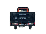 Masina Pickup Cargo electric fara permis BLADE - CARGO PRO 12, 3000W, 25 km/h, 72V 100Ah, 800 kg sarcina, autonomie 100 km, portocaliu-negru