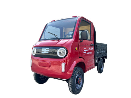 Mașini electrice fără permis, Masina Pickup Cargo electric fara permis BLADE - CARGO PRO 12, 3000W, 25 km/h, 72V 100Ah, 800 kg sarcina, autonomie 100 km, rosu-negru, 1, atomico.ro