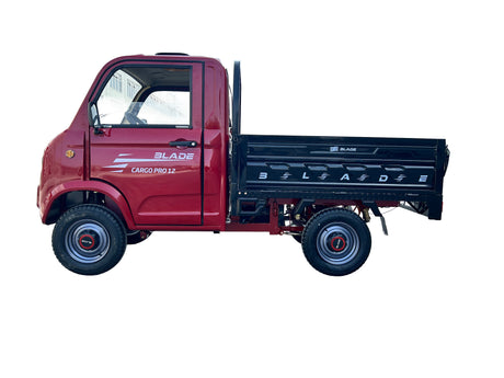 Mașini electrice fără permis, Masina Pickup Cargo electric fara permis BLADE - CARGO PRO 12, 3000W, 25 km/h, 72V 100Ah, 800 kg sarcina, autonomie 100 km, rosu-negru, 5, atomico.ro