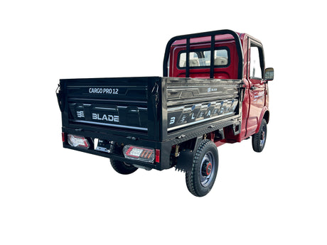 Mașini electrice fără permis, Masina Pickup Cargo electric fara permis BLADE - CARGO PRO 12, 3000W, 25 km/h, 72V 100Ah, 800 kg sarcina, autonomie 100 km, rosu-negru, 7, atomico.ro